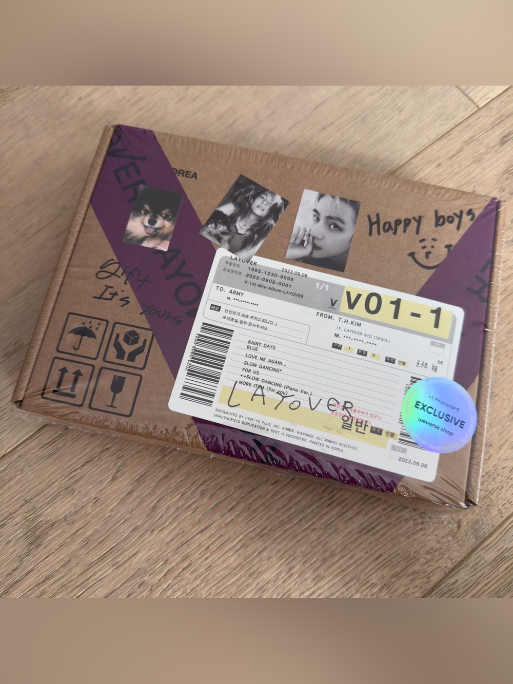 NIB - BTS LAYOVER (Purple) New, sealed in plastic